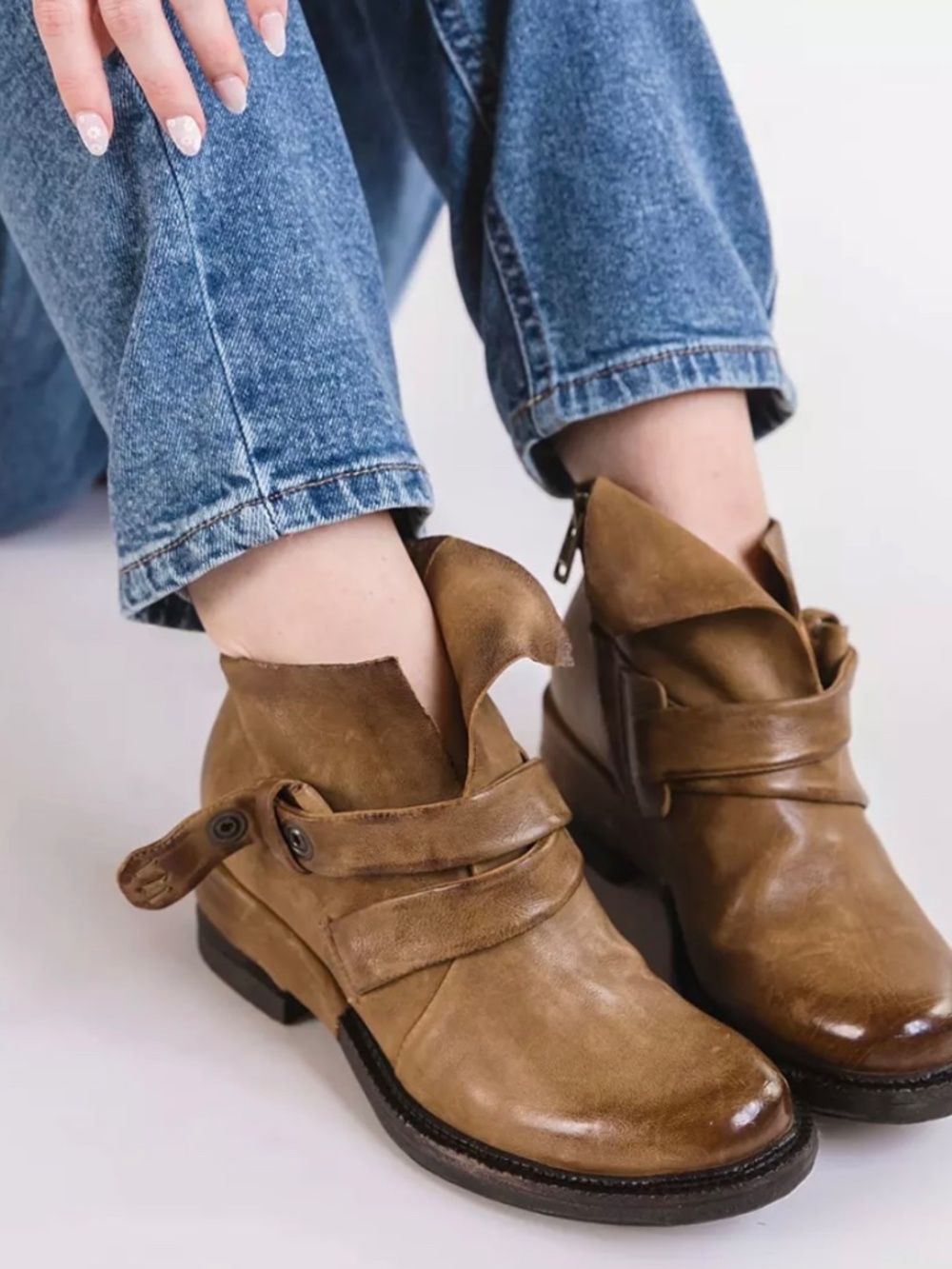 A.S.98 Martina Tan Ankle Booties